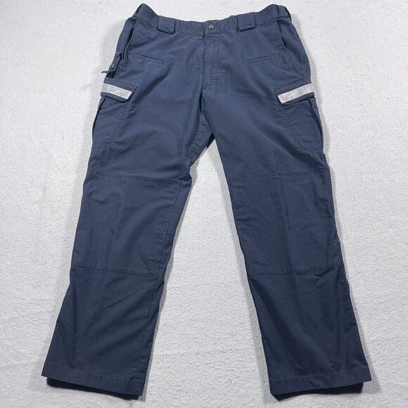 5.11‎ Tactical Stryke Pants Men 38x30 Ripstop Navy Cargo Reflective Utility - Picture 1 of 13